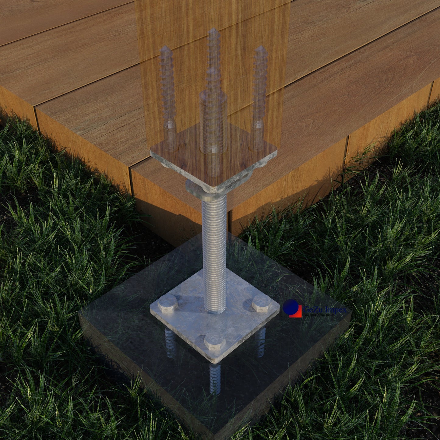 Stolpebasstödfot Betongfot justerbar stolphållare stolpeankare av trä stolpe höjdjusterbar stolpsko med plattastolpsko stolpskor betong