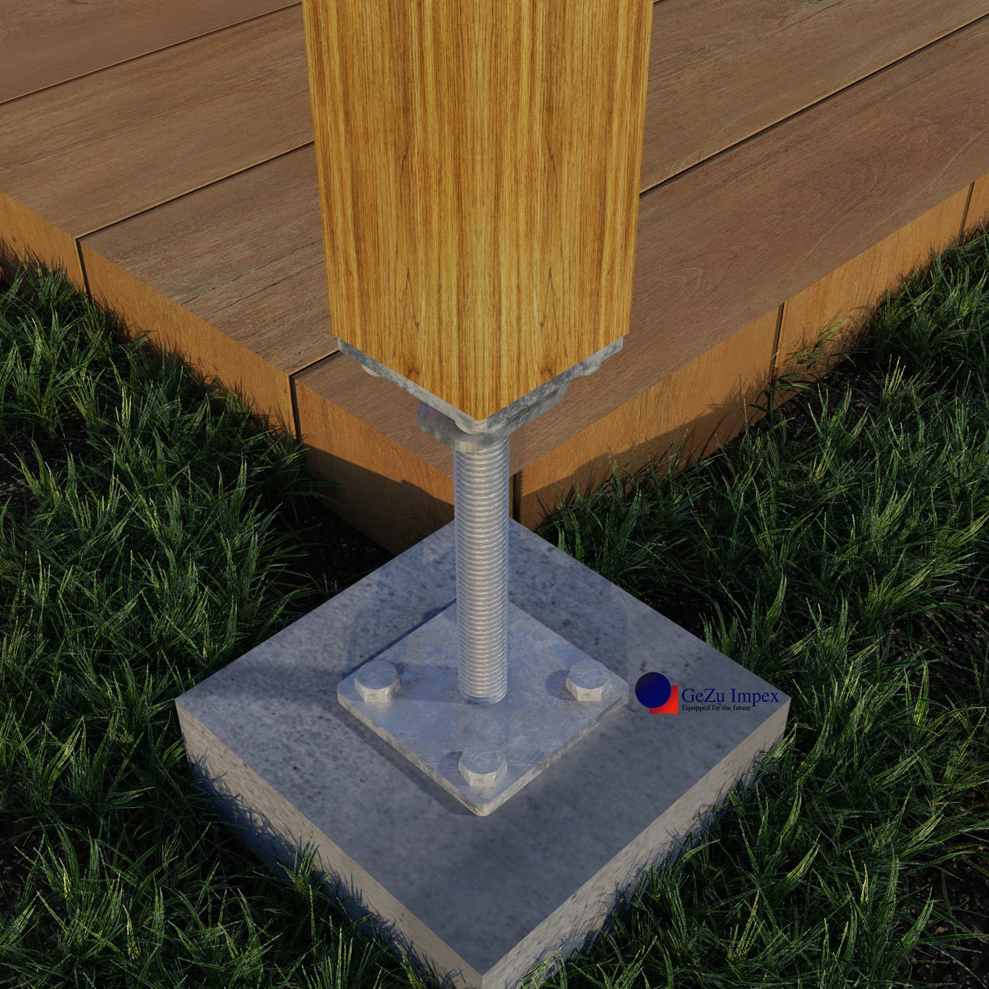 Stolpebasstödfot Betongfot justerbar stolphållare stolpeankare av trä stolpe höjdjusterbar stolpsko med plattastolpsko stolpskor betong