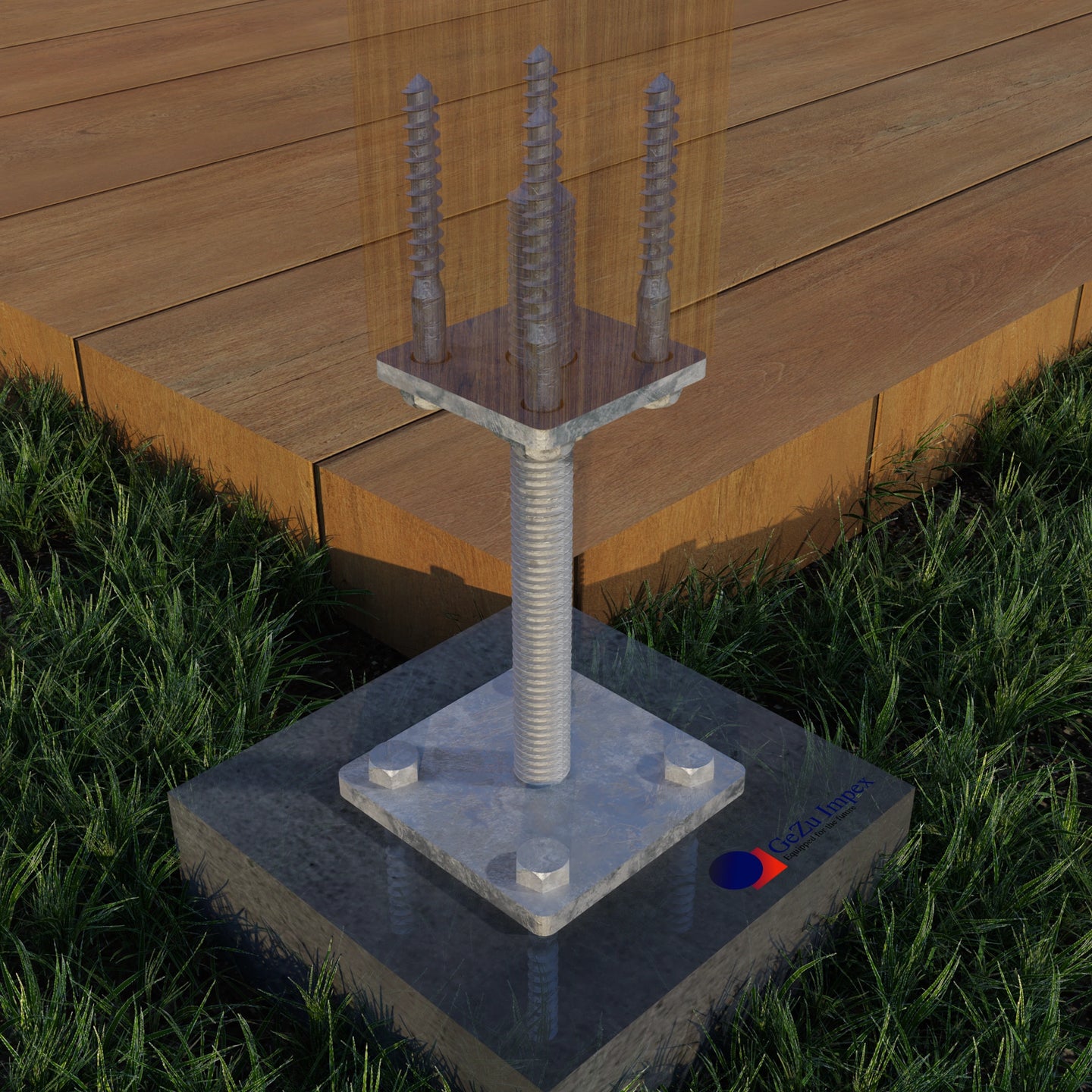 Stolpebasstödfot Betongfot justerbar stolphållare stolpeankare av trä stolpe höjdjusterbar stolpsko med plattastolpsko stolpskor betong