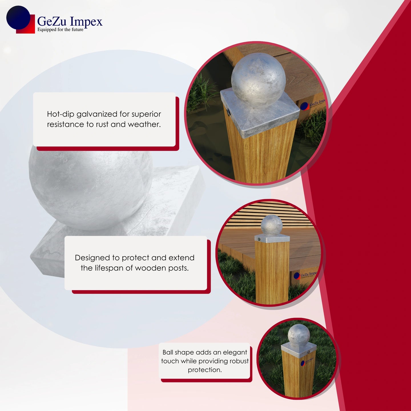 stolphatt stolplock för trästolpar galvaniserad stolpkeps rostfri Stolpkåpa stolpskydd stängselkåpa