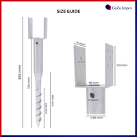 96x96x865 / Hot Dip Galvanised