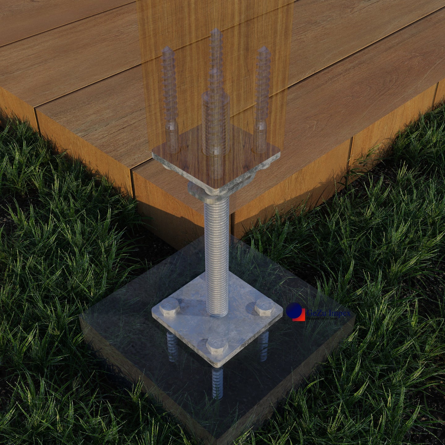 Stolpebasstödfot Betongfot justerbar stolphållare stolpeankare av trä stolpe höjdjusterbar stolpsko med plattastolpsko stolpskor betong 