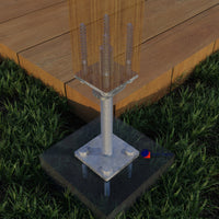 Stolpebasstödfot Betongfot justerbar stolphållare stolpeankare av trä stolpe höjdjusterbar stolpsko med plattastolpsko stolpskor betong 