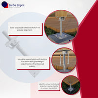 Stolpebasstödfot Betongfot justerbar stolphållare stolpeankare av trä stolpe höjdjusterbar stolpsko med plattastolpsko stolpskor betong 