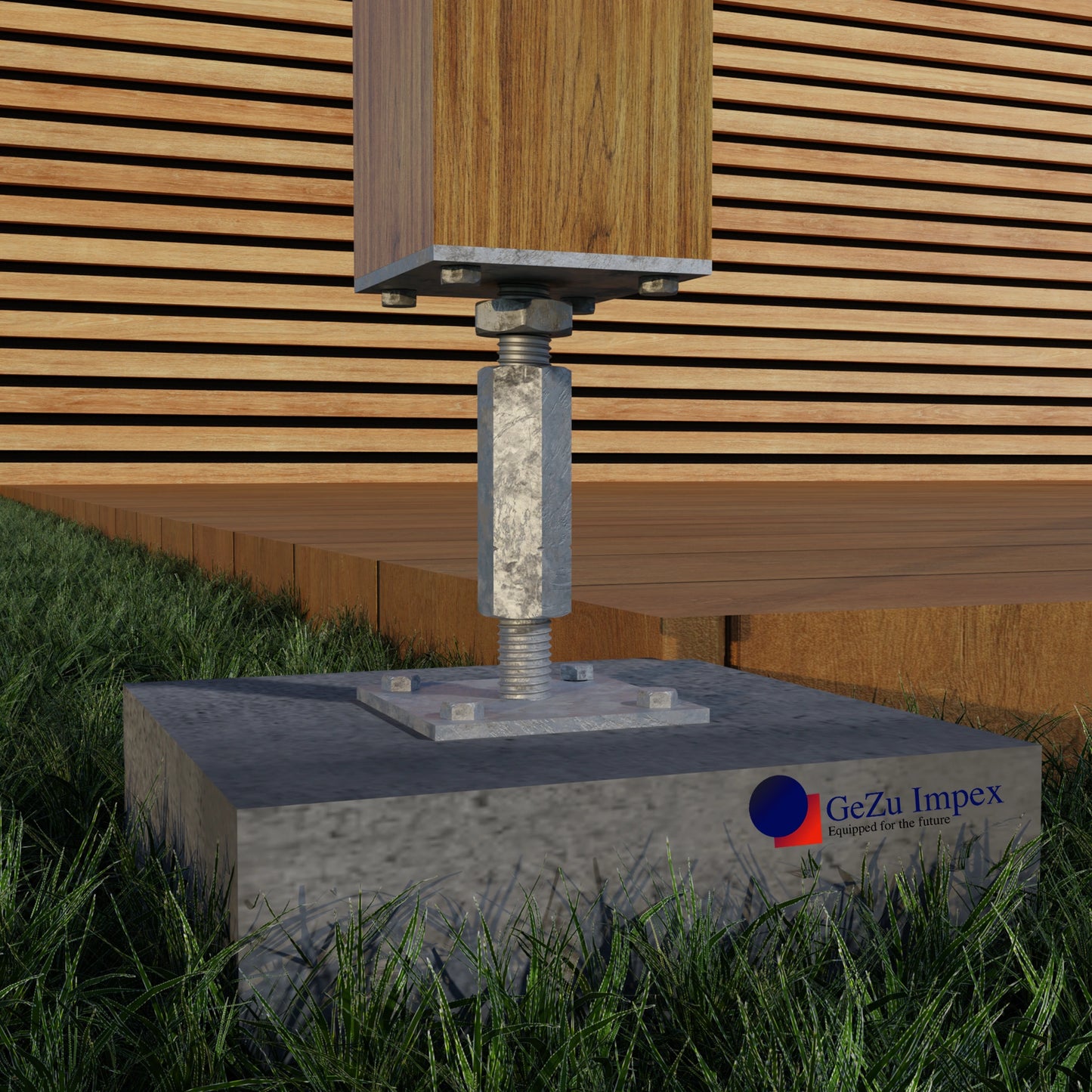Stolpebasstödfot Betongfot justerbar stolphållare stolpeankare av trä stolpe höjdjusterbar stolpsko med plattastolpsko stolpskor betong 