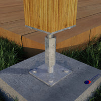 Stolpebasstödfot Betongfot justerbar stolphållare stolpeankare av trä stolpe höjdjusterbar stolpsko med plattastolpsko stolpskor betong 