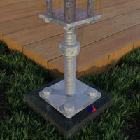 Stolpebasstödfot Betongfot justerbar stolphållare stolpeankare av trä stolpe höjdjusterbar stolpsko med plattastolpsko stolpskor betong 