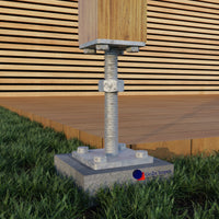 Stolpebasstödfot Betongfot justerbar stolphållare stolpeankare av trä stolpe höjdjusterbar stolpsko med plattastolpsko stolpskor betong 