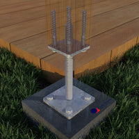 Stolpebasstödfot Betongfot justerbar stolphållare stolpeankare av trä stolpe höjdjusterbar stolpsko med plattastolpsko stolpskor betong 