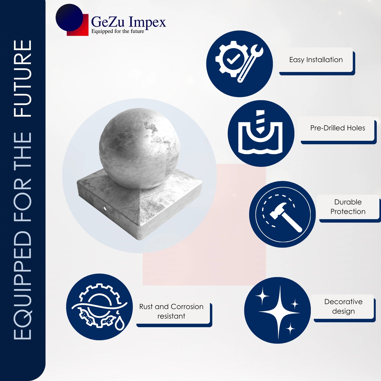 stolphatt stolplock för trästolpar galvaniserad stolpkeps rostfri Stolpkåpa stolpskydd stängselkåpa        